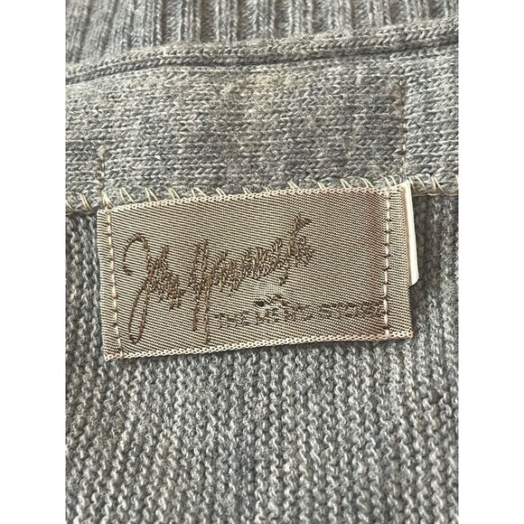 John Wannamaker Gray Cardigan Boyfriend Gray Sweater Pink Button Bishop Sleeve L - Picture 8 of 11